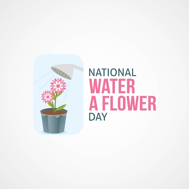 Premium Vector National water a flower day