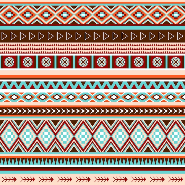 Premium Vector Native american tribal seamless pattern.