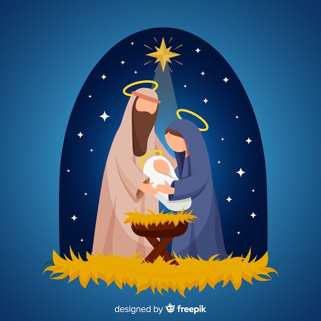 Nativity flat illustration Vector | Free Download