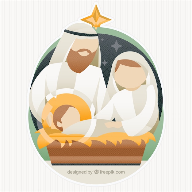 Nativity scene background in abstract design - Stock Image - Everypixel