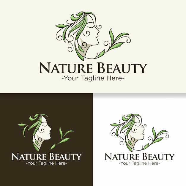 Premium Vector Natural Beauty Creative Logo Template 0498