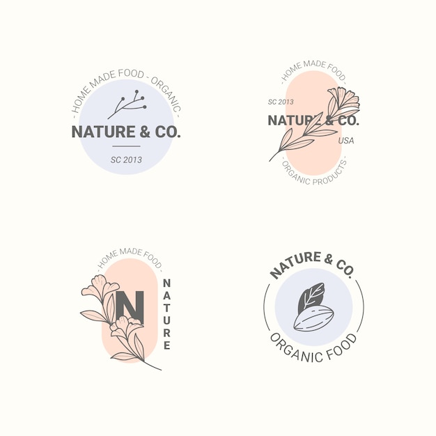 Download Free Natural Business Logo Collection In Minimal Style Free Vector Use our free logo maker to create a logo and build your brand. Put your logo on business cards, promotional products, or your website for brand visibility.