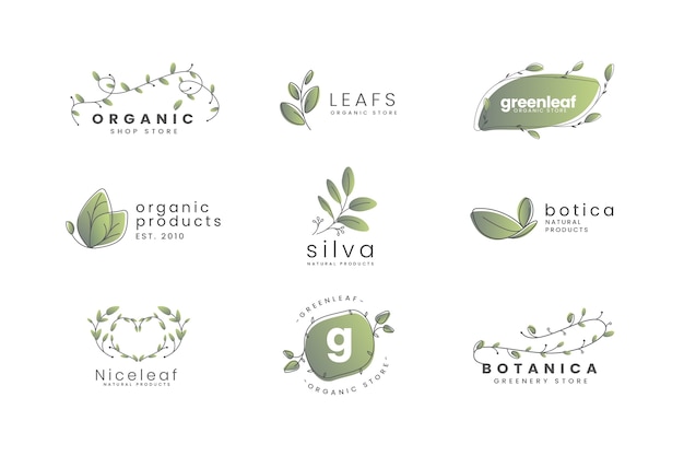 Download Free Natural Business Logo Collection In Minimal Style Free Vector Use our free logo maker to create a logo and build your brand. Put your logo on business cards, promotional products, or your website for brand visibility.