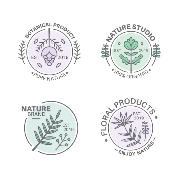 Download Free Download This Free Vector Natural Business Logo Set In Minimal Style Use our free logo maker to create a logo and build your brand. Put your logo on business cards, promotional products, or your website for brand visibility.