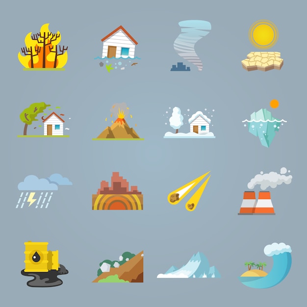Download Free Natural Disaster Icons Flat Free Vector Use our free logo maker to create a logo and build your brand. Put your logo on business cards, promotional products, or your website for brand visibility.