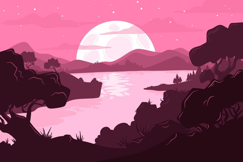 Premium Vector | Natural landscape - background for video conferencing