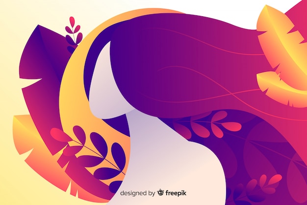 Nature background with colorful leaves Free Vector