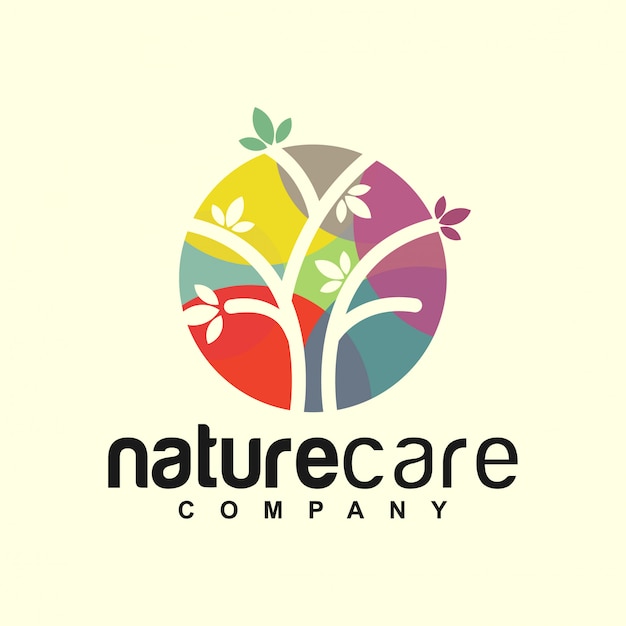 Premium Vector Nature Care Tree Logo, Nature Care Landscape