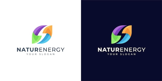 global Faktura pensum Premium Vector | Nature and energy logo design