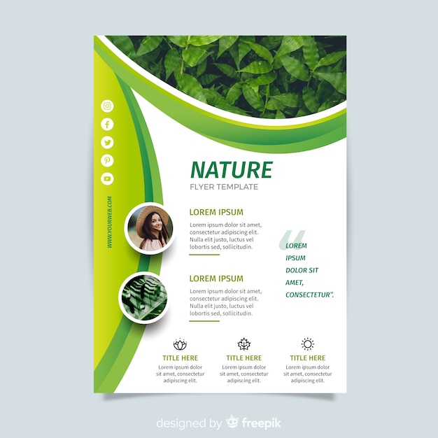 Free Vector | Nature flyer template design