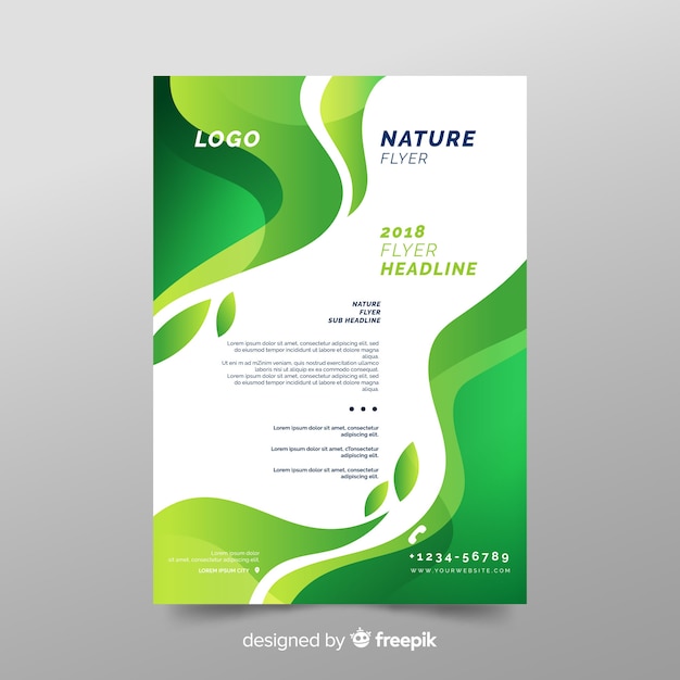 Premium Vector Nature Flyer Template With Modern Design