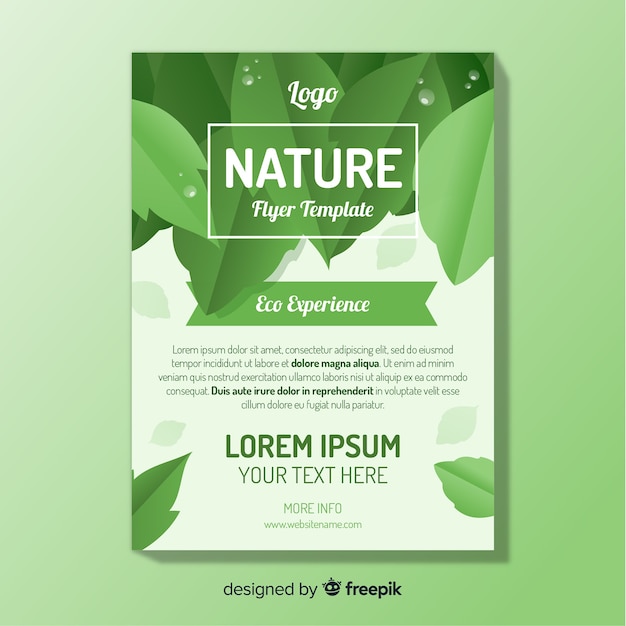 Download Free Nature Flyer Free Vector Use our free logo maker to create a logo and build your brand. Put your logo on business cards, promotional products, or your website for brand visibility.