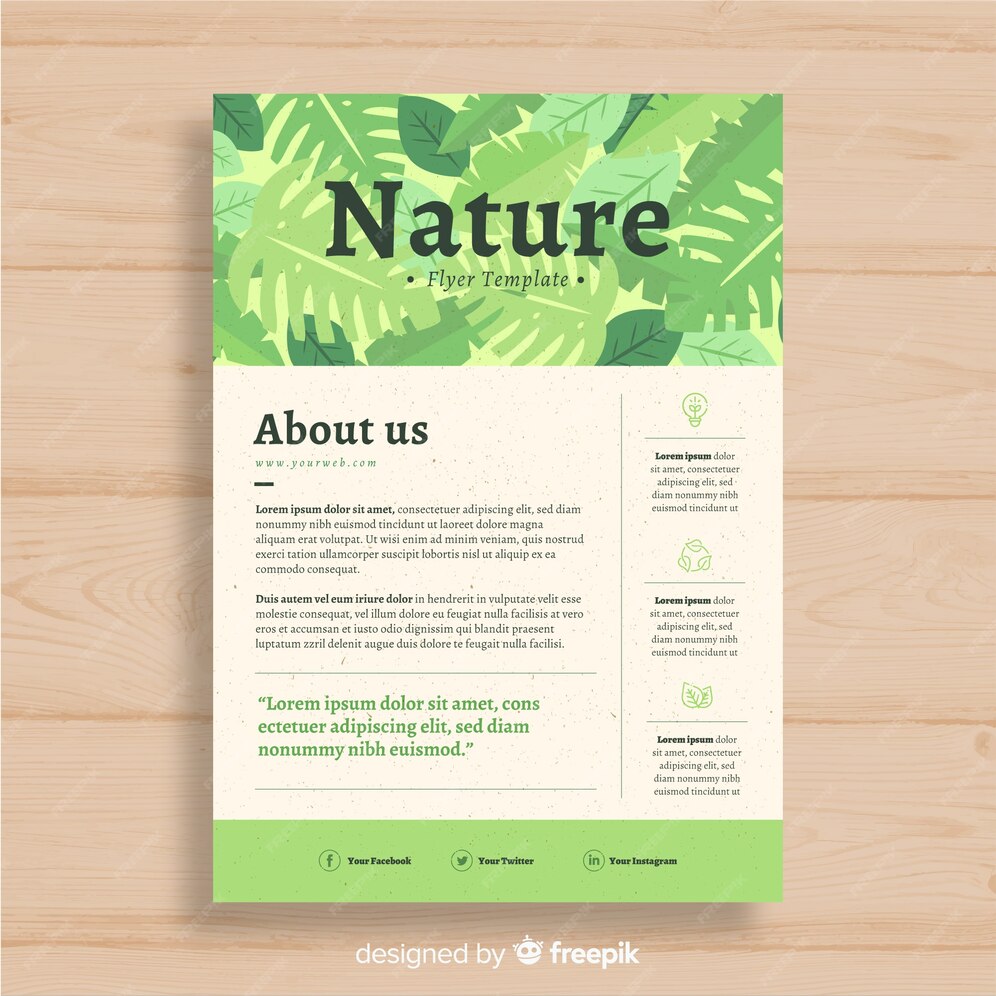 Free Vector | Nature flyer