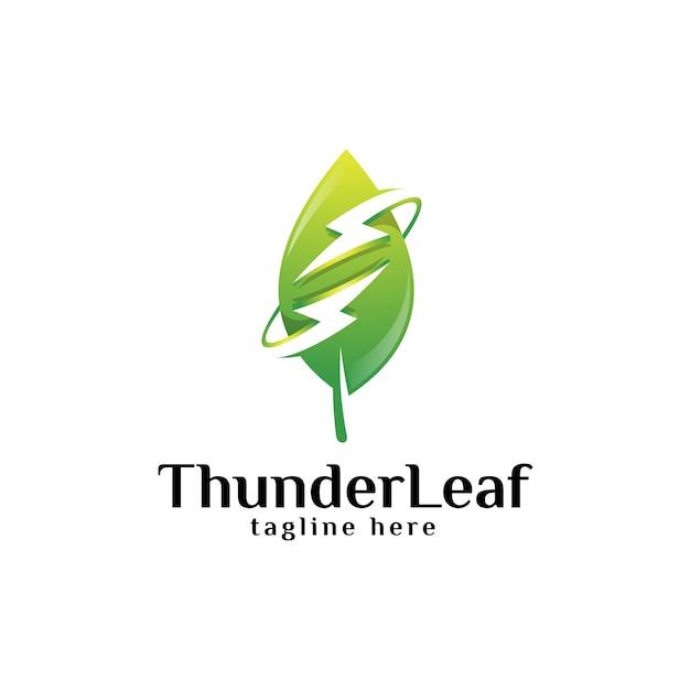 Download Free Nature Green Leaf And Thunder Logo Premium Vector Use our free logo maker to create a logo and build your brand. Put your logo on business cards, promotional products, or your website for brand visibility.