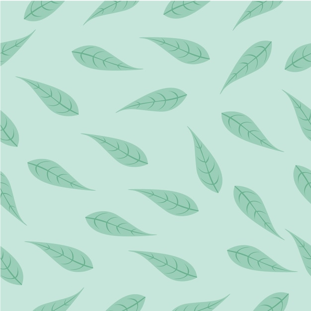 Premium Vector | Nature pastel green leaves seamless pattern background