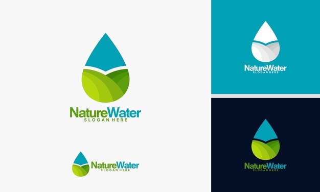 Premium Vector | Nature water logo template