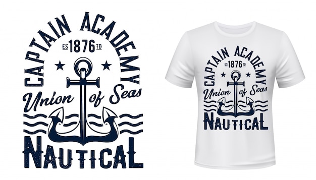 Download Nautical anchor for t-shirt print | Premium Vector