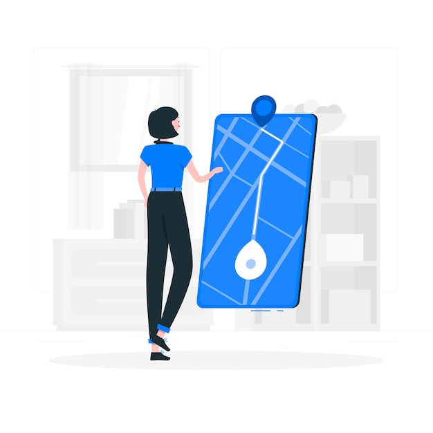 Navigation concept illustration Free Vector