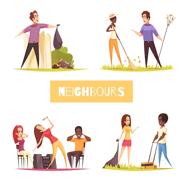 Free Vector Neighbors design concept