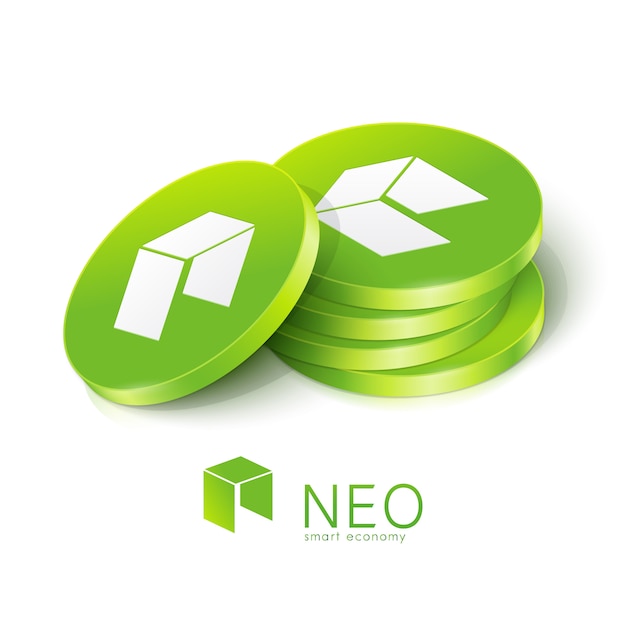 Neo cryptocurrency tokens Vector | Premium Download