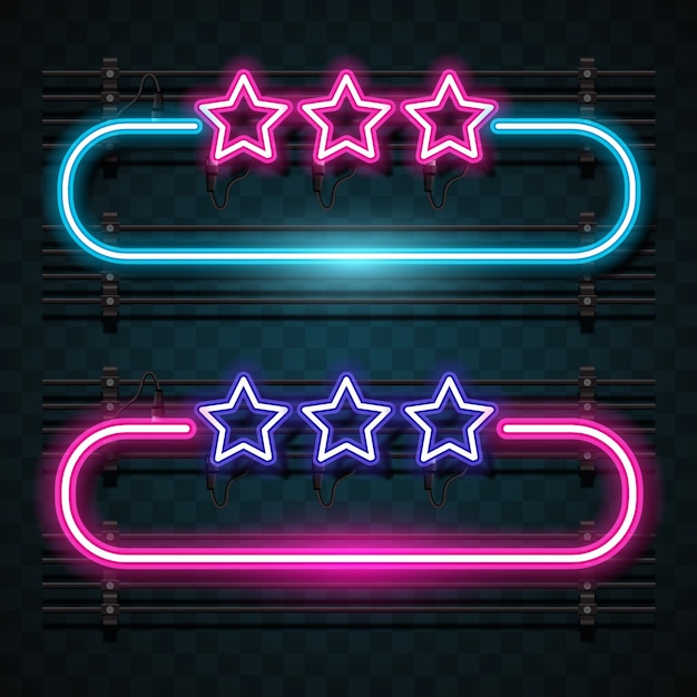  Neon banner  Premium Vector