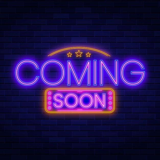 Free Vector | Neon coming soon background