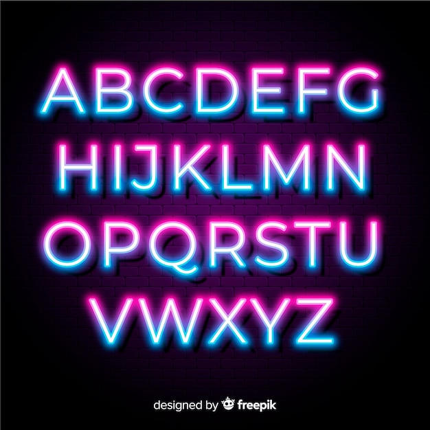 Neon Font Images Free Vectors Stock Photos Psd