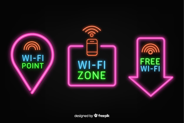Download Free Download Free Neon Free Wifi Sign Collection Vector Freepik Use our free logo maker to create a logo and build your brand. Put your logo on business cards, promotional products, or your website for brand visibility.