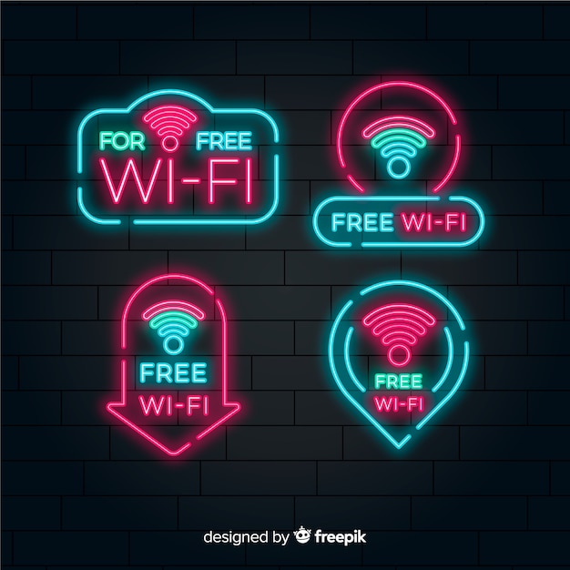 Download Free Neon Free Wifi Sign Collection Free Vector Use our free logo maker to create a logo and build your brand. Put your logo on business cards, promotional products, or your website for brand visibility.