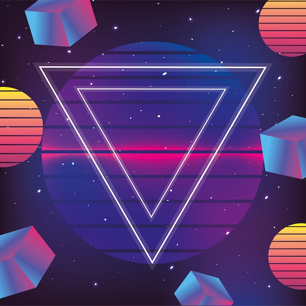 Premium Vector | Neon geometric texture and fashion graphic