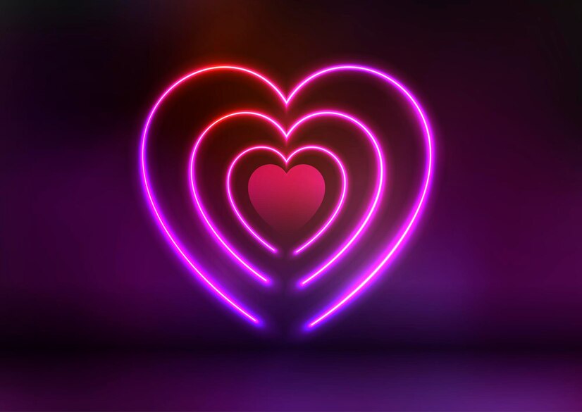 Free Vector | Neon heart design