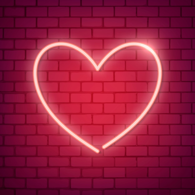 Free Vector Neon Heart Illustration