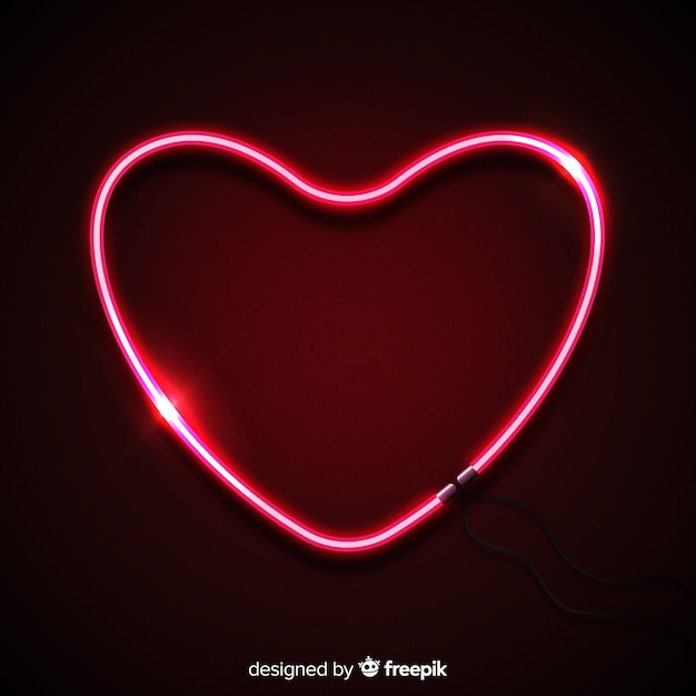 Free Vector | Neon Heart Shaped