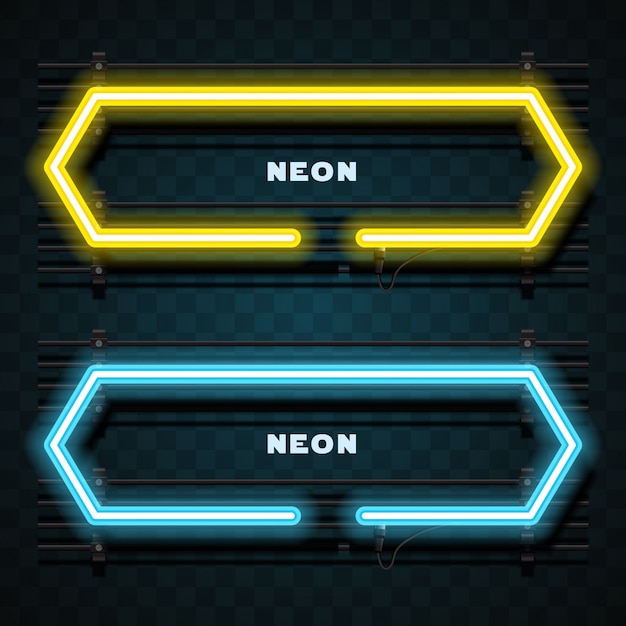 Premium Vector | Neon light banner