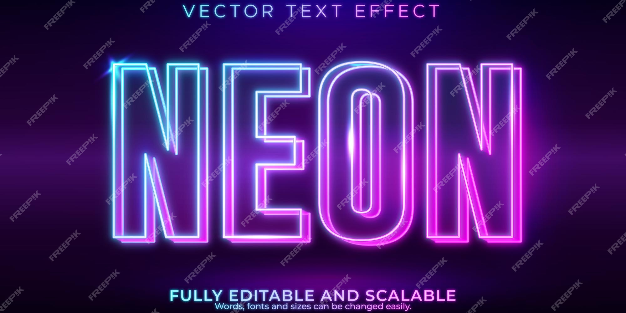 Premium Vector | Neon light text effect, editable shiny and glowing ...