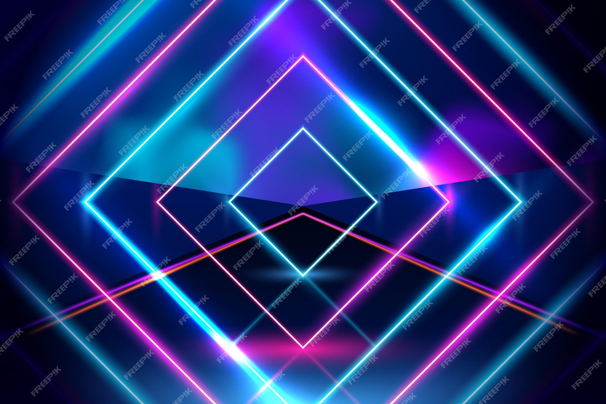 Premium Vector Neon Lights Background Abstract Style