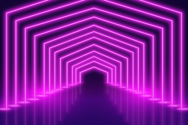 Neon lights background purple design | Free Vector