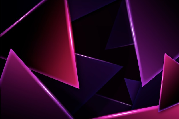 Free Vector | Neon lights geometric shapes background