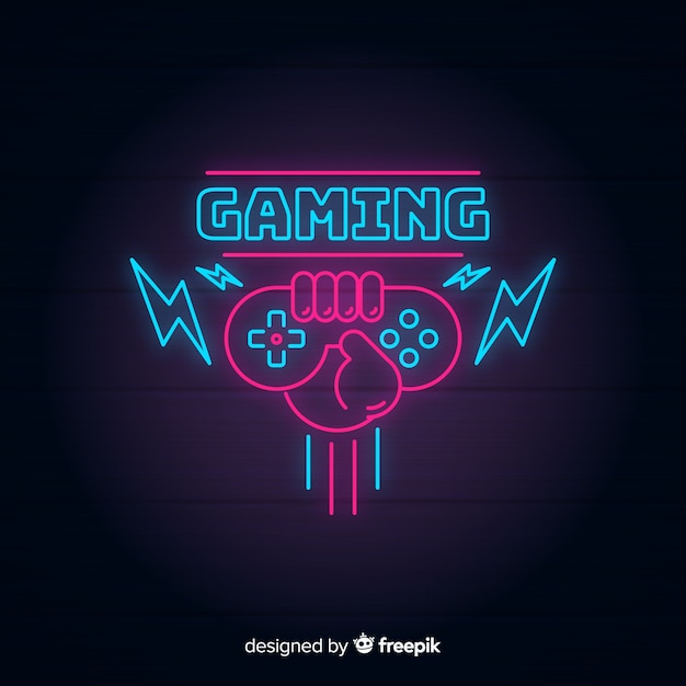 Download Free Free Vector Neon Lights Vintage Gaming Logo Use our free logo maker to create a logo and build your brand. Put your logo on business cards, promotional products, or your website for brand visibility.