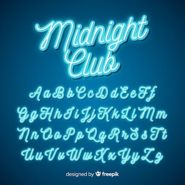 Free Vector Neon Script Alphabet 8896 | Hot Sex Picture