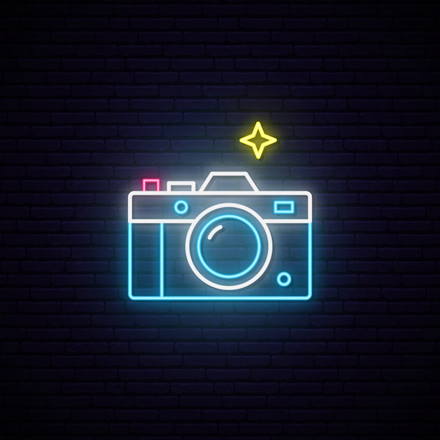 Download Free Neon Sign Of Photo Camera Sign Premium Vector Use our free logo maker to create a logo and build your brand. Put your logo on business cards, promotional products, or your website for brand visibility.