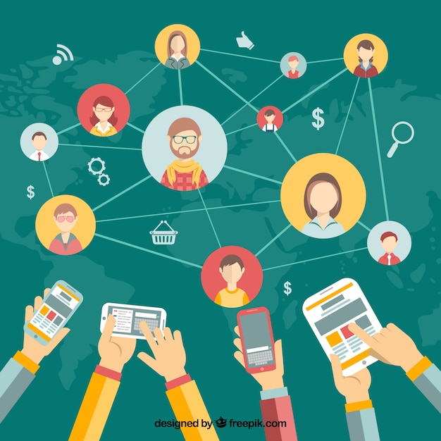 Networking concept Vector | Free Download