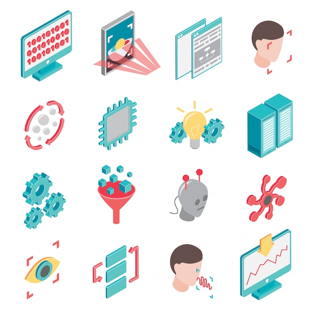 Neural network element set Free Vector