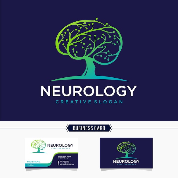 Premium Vector | Neurology Logo Design Vector Template And Business Card