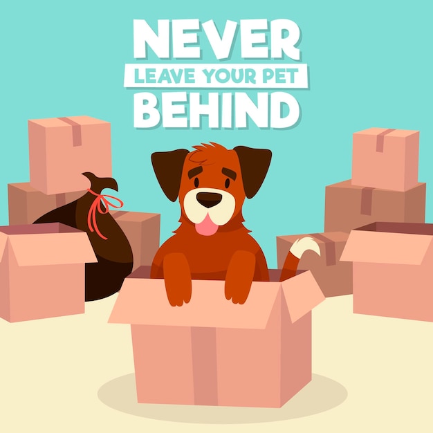 Free Vector | Never leave your pet behind