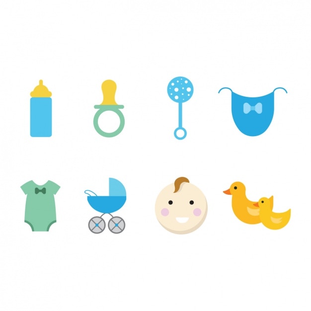 Download New born baby elements Vector | Free Download