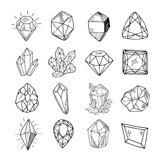 Premium Vector | New crystals