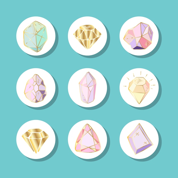 New crystals Vector | Premium Download