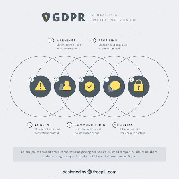 Free Vector | New Gdpr Concept With Infographic Design