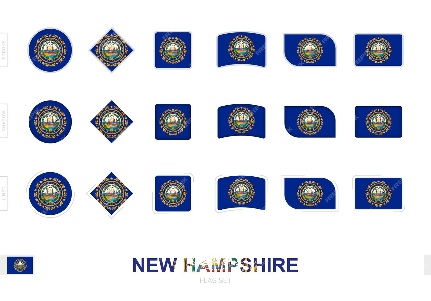 premium-vector-new-hampshire-flag-set-simple-flags-of-new-hampshire